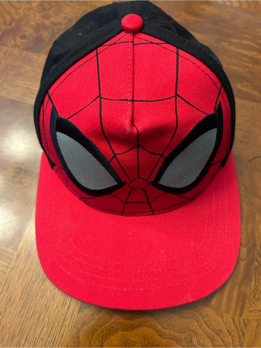 Marvel Spider-Man Red and Black Kids Cap with Eye Details
